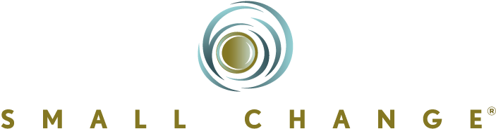 Small Change Company Logo, Containing A Gold Coin With - Graphic Design (792x285)