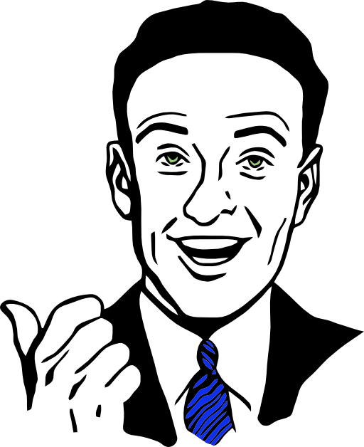 Clip Art Man Portrait Drawing Clipart - Cheer Up I Love You (512x628)