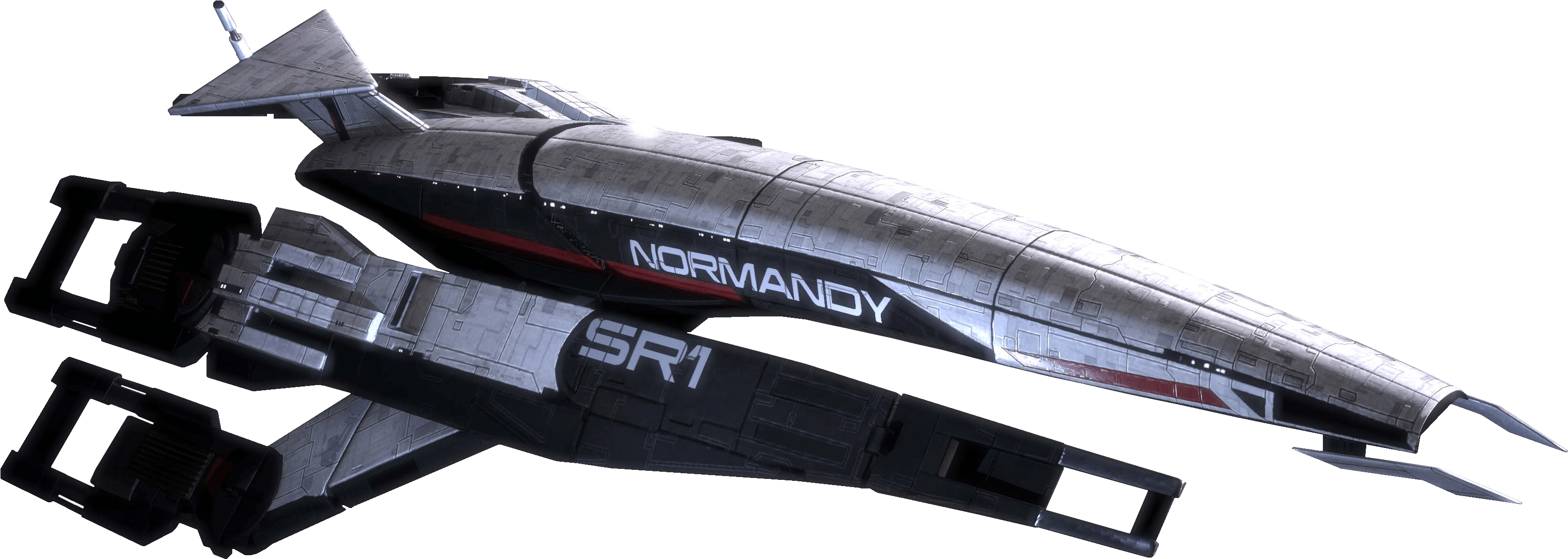 Mass Effect Clipart - Mass Effect 2 Normandy (3411x1500)