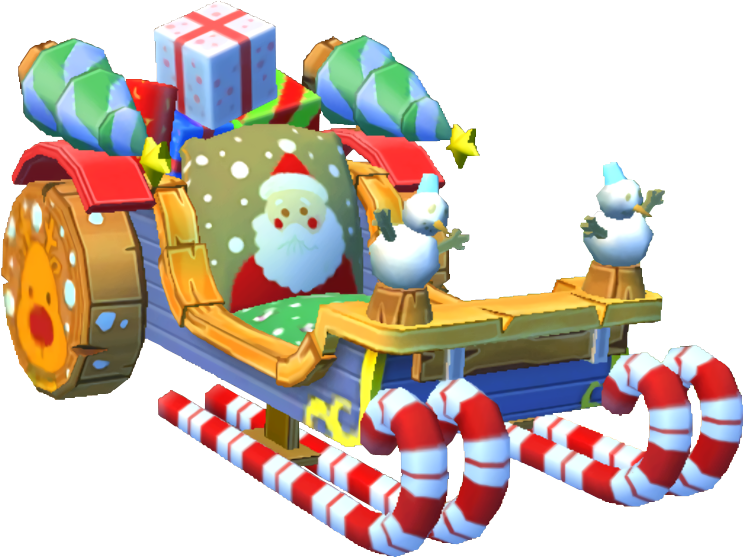 Santa's Sleigh L6 - Red & White (755x570)