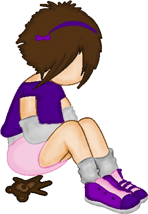 Alone Girl By Luna Red Shadow - Desenhos De Menina Rockeira (600x470)