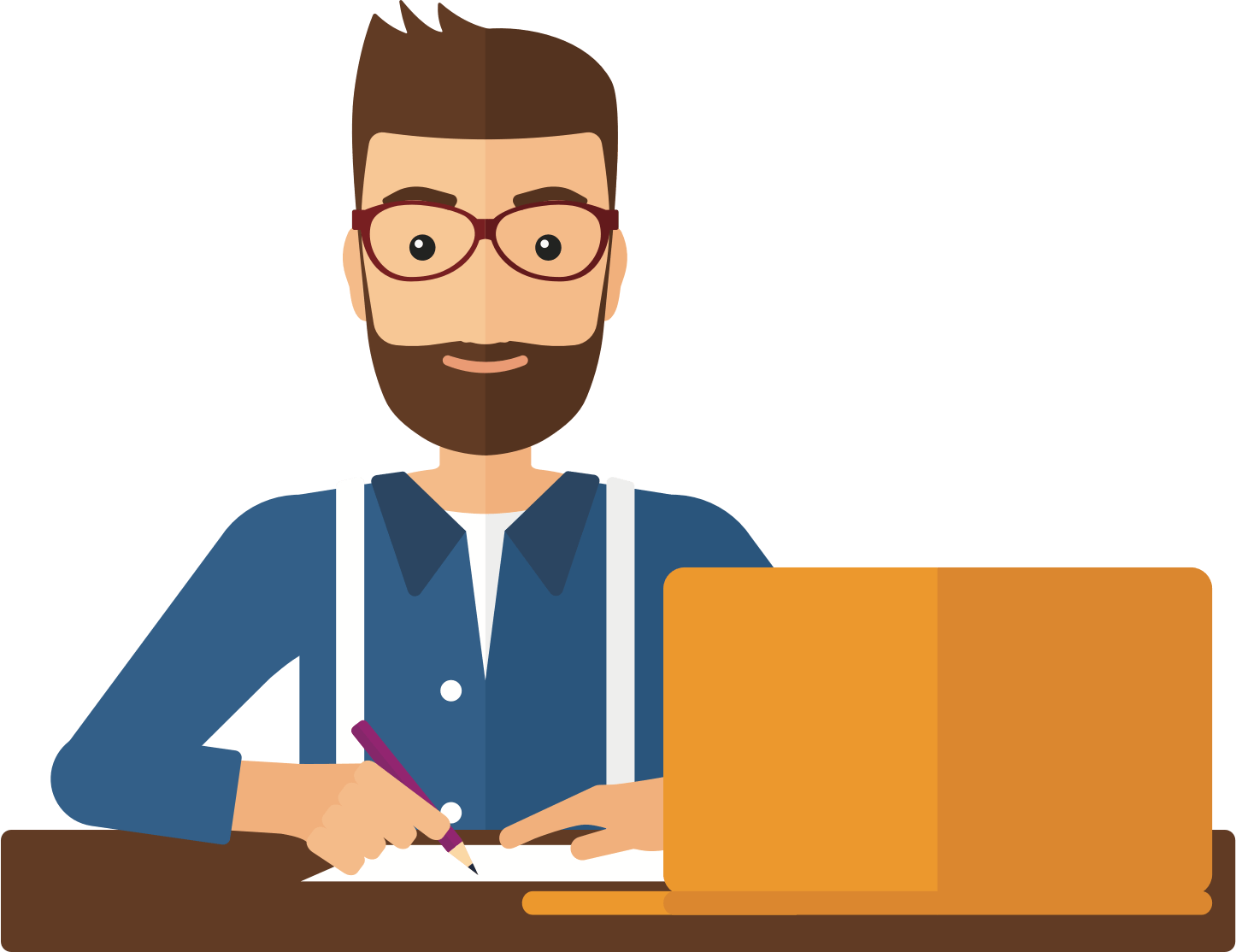 How I Take Notes With Audiobooks - Man Laptop Vector Free (1446x1114)