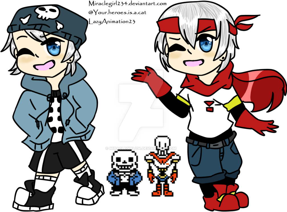 Chibi Skelebros Human By Miraclegirl234 - Chibi Human (1024x747)