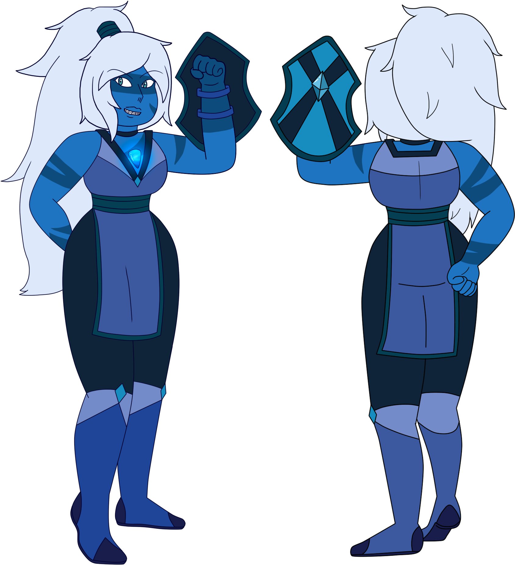 Blue Jasper [gemsona] By Honisaro - Jasper Soldier Gemsona (1861x1899)