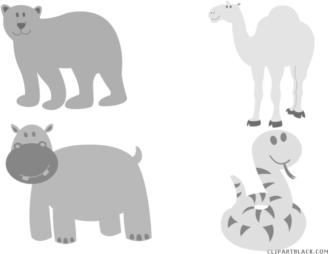 Baby Snake Animal Free Black White Clipart Images Clipartblack - Desenhos De Animais Selvagens Coloridos (700x525)