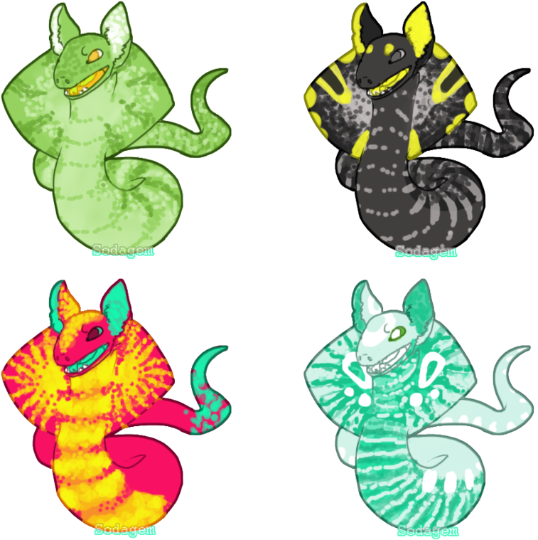 Snake Ears Adoptable By Sodagem - Cartoon (894x894)