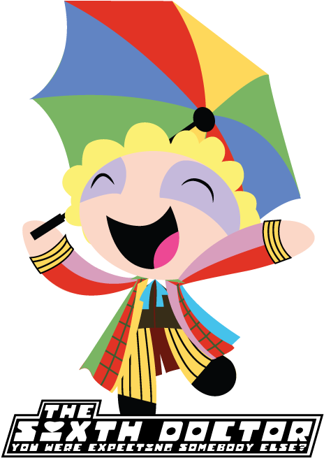 Sixth Doctor Fan Art Clip Art - Powerpuff Girls Drawing Style (504x720)