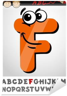 Funny Letter F Cartoon Illustration Wall Mural • Pixers® - R Letter Funny (400x400)