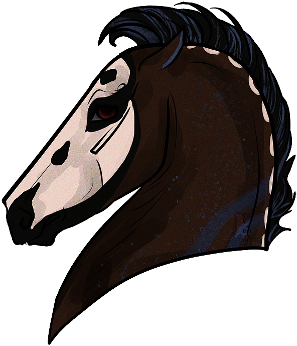 Nyx Was Born On Cimoron Island - Stallion (700x726)