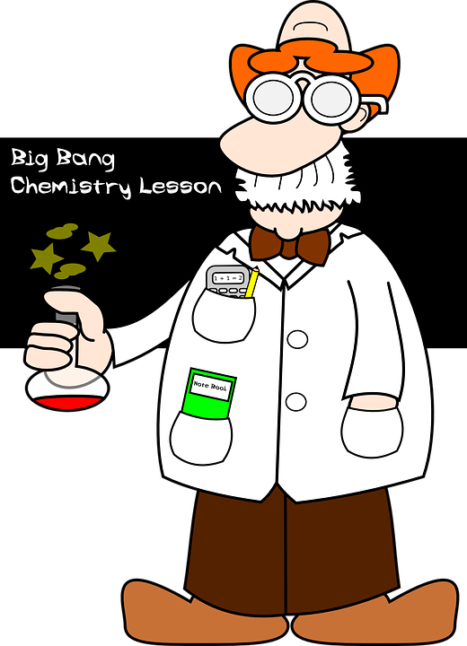 Scientist, Chemistry, Experiment, Lesson, Professor - Chemistry Professor Cartoon (520x720)