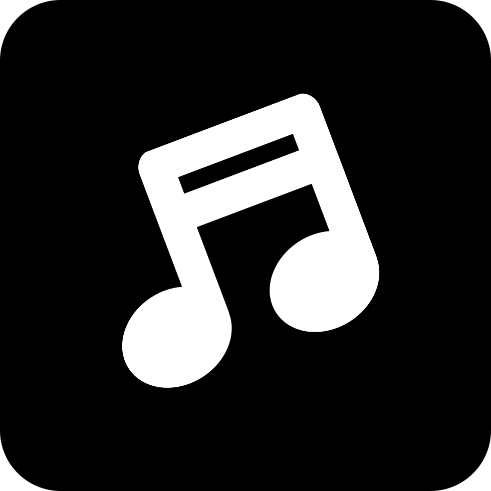 Music Note Symbol In A Rounded Square Comments - Twitter White Icon Png (980x980)