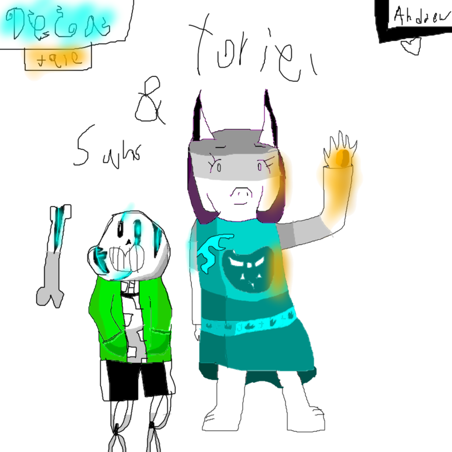 Deca Sans And Deca Toriel By Vavertandrew223432 - Cartoon (894x894)