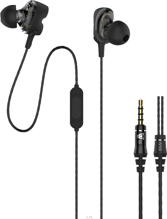 Ant Audio W59 Dual Driver Wired Earphones - Headphones (718x755)