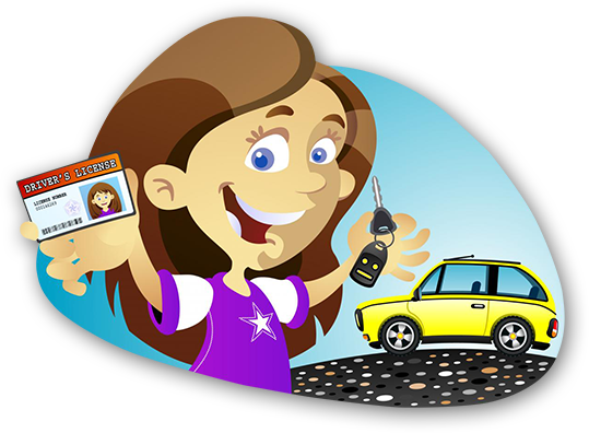 Driving Clipart Driving Lesson - Get A Driving Licence (539x396)