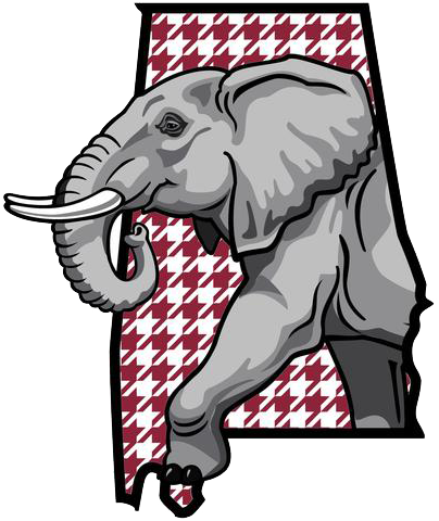 Alabama Elephant Decal - Alabama Elephant Decal (450x600)