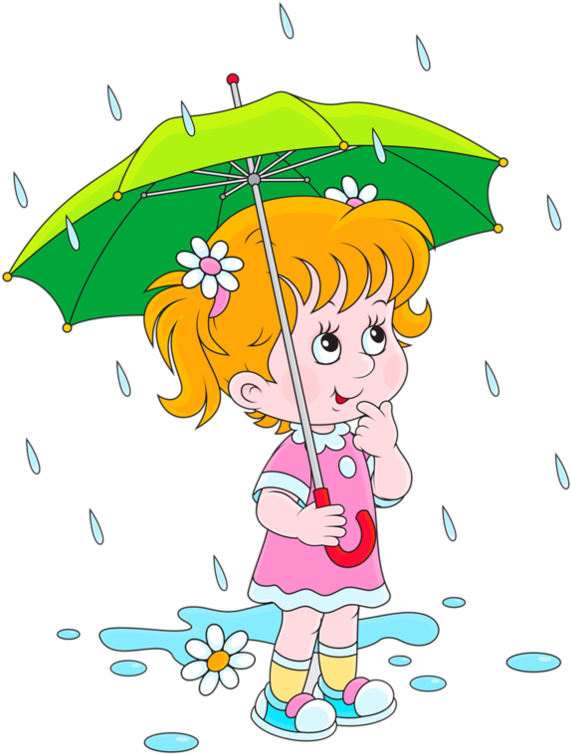 Kids In Rain Clipart - Kids In Rain Clipart (600x796)