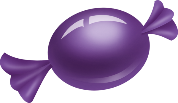 Colorful Candy - Clipart Purple Candy (600x348)