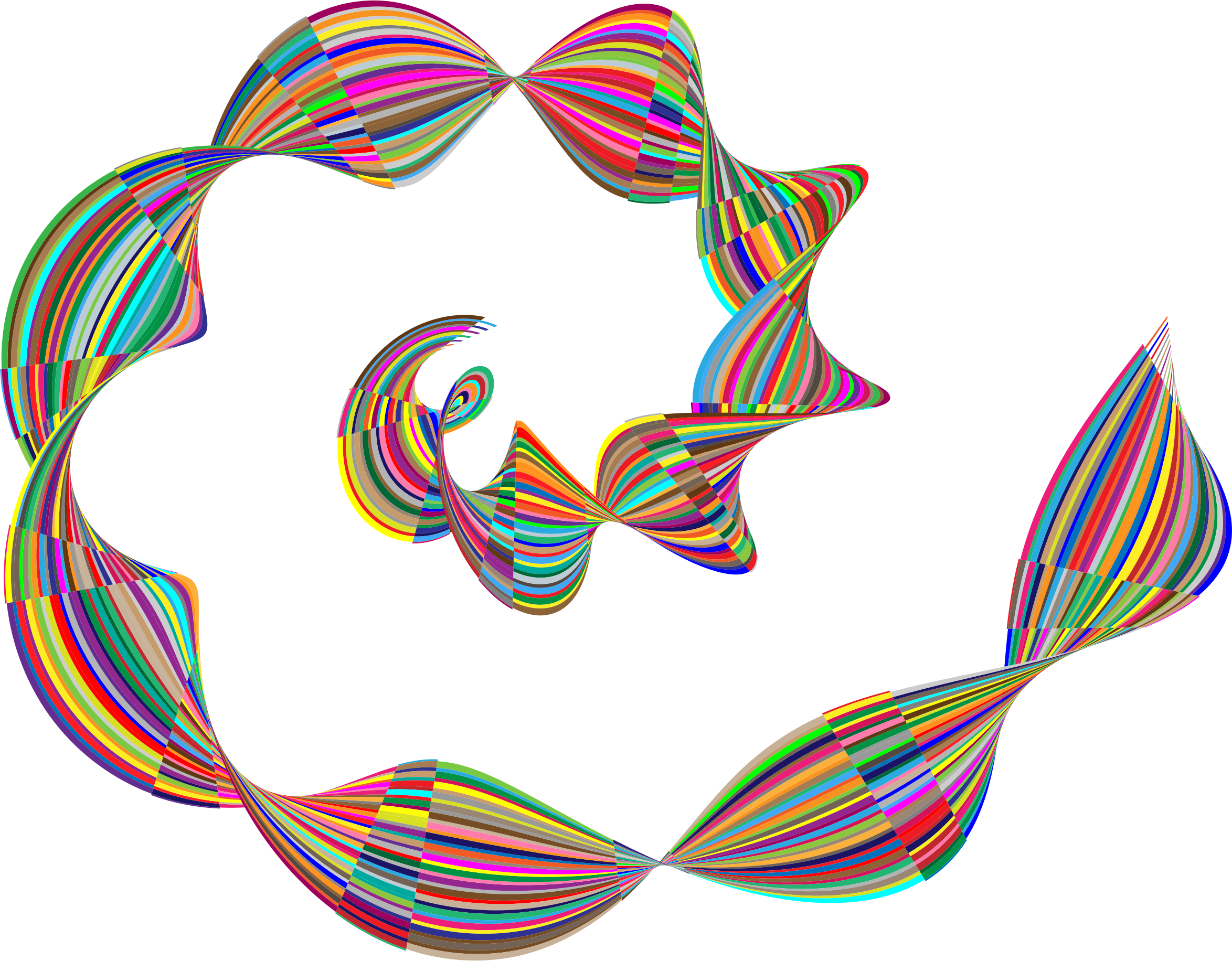 Artificially Colored And Flavored Ribbon Candy - Clip Art (2348x1832)