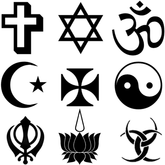 Clip Art Christian Fish Symbols Clipart - Religious Symbols Png (600x600)