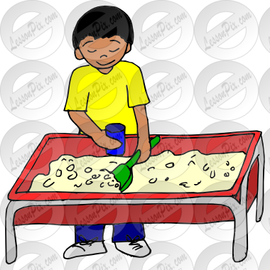 Sensory Bin Clip Art - Sand Table Clip Art (380x380)