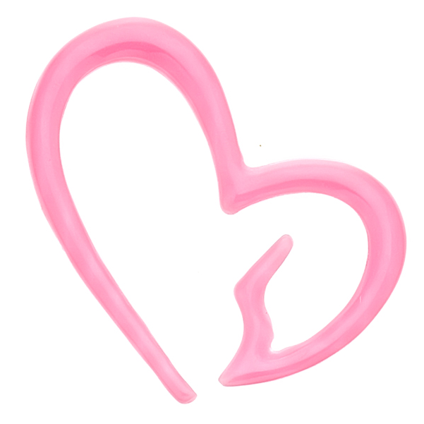 Freshtrends Pink Acrylic Hanger Broken Heart Taper - Heart (730x730)