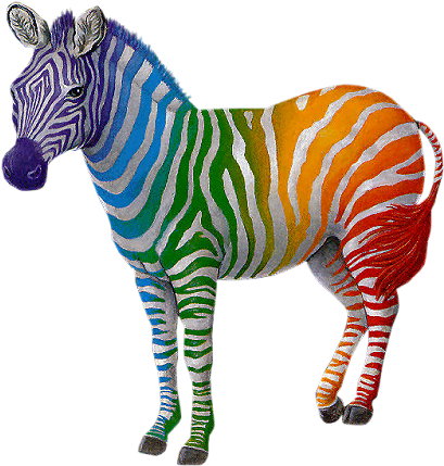 Rainbow Zebra Clip Art - Rainbow Zebra Clip Art (500x466)
