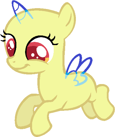 Mlp - Mlp Base Filly Alicorn (490x525)