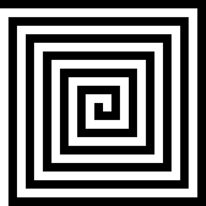 Return - Square Spiral (800x800)
