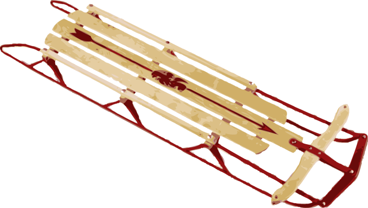 Sled Clip Art - Flexible Flyer Steel Runner Sled 60-inch (750x424)