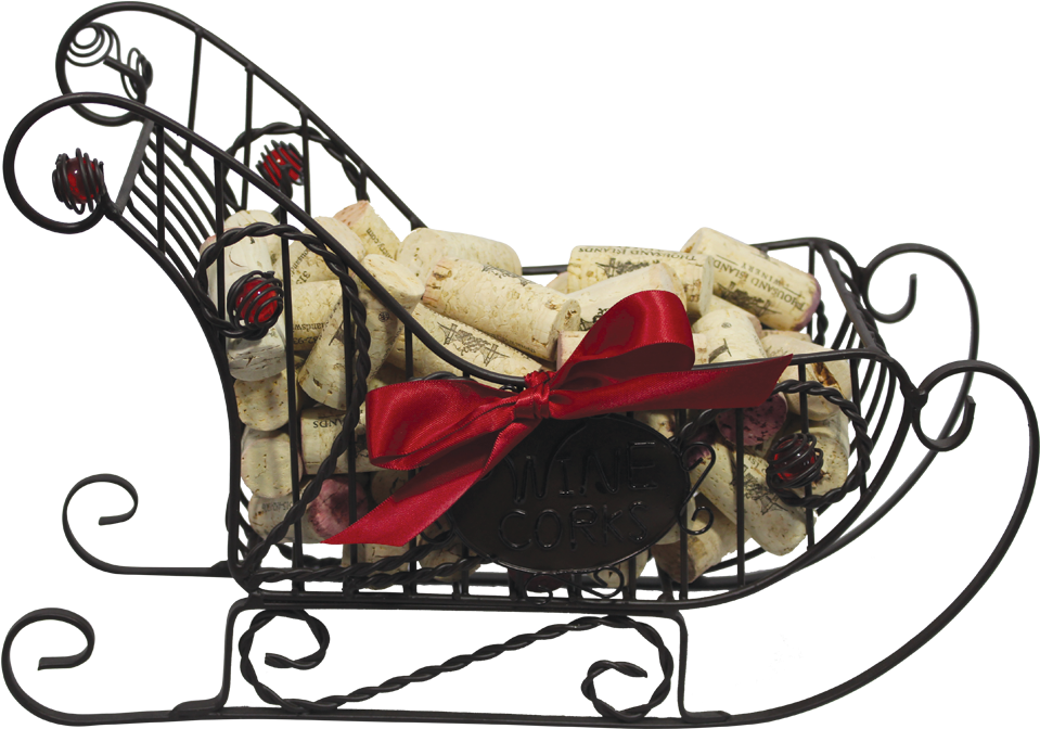 Sleigh Cork Cage And Bottle Holder - Wheelbarrow (1000x1000)