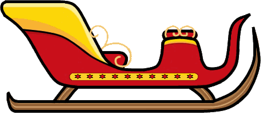 Santa's Sleigh By Grayfox5000 On Clipart Library - Santas Sleigh Sprite (912x396)