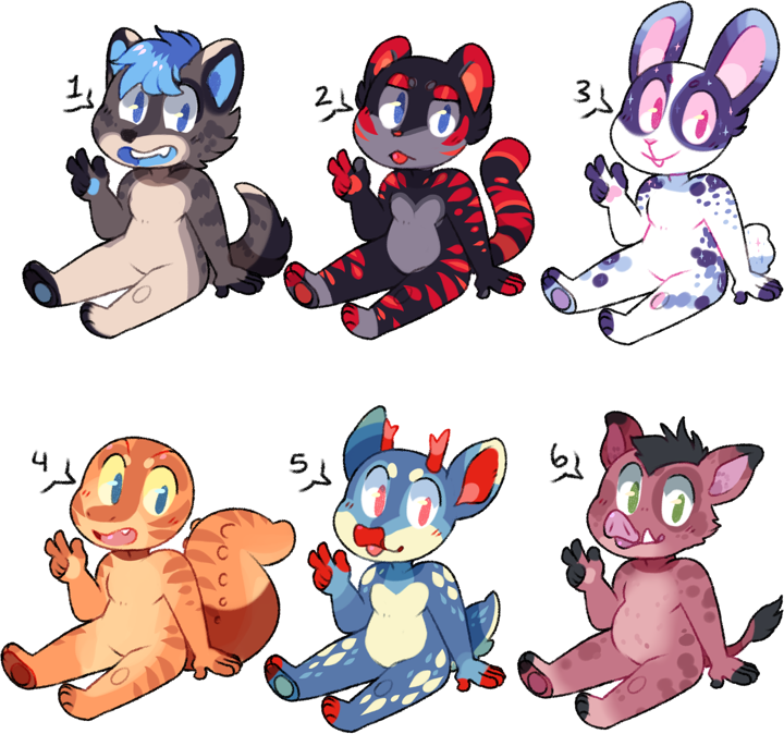 Cute Cheap Anthro Adopts [closed] By Lastnight-light - Cartoon (720x674)