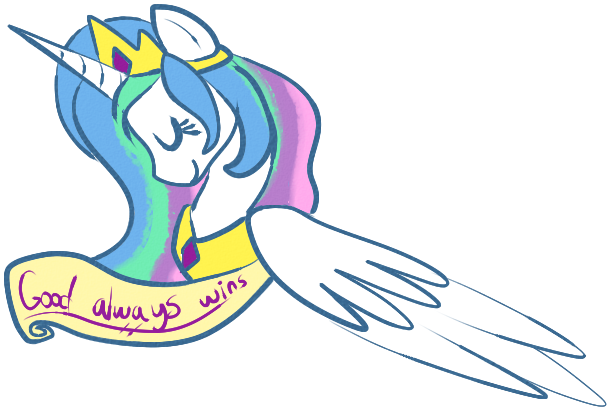 Good Always Wins By Glitchgoat - Illustration (671x468)