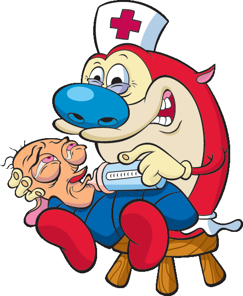 Ren & Stimpy Nurse Stimpy (493x600)