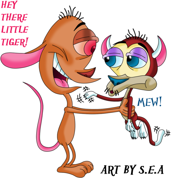 Ren And Stimpy-hey Lil Tiger By Skunkynoid - The Ren & Stimpy Show (600x630)