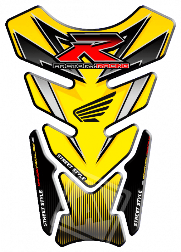 Adesivo Protetor De Tanque Street Honda Amarelo - Motografix Suzuki Style Tank Pad Yellow (800x800)