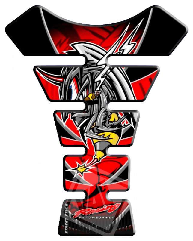 Adesivo Protetor De Tanque Street Style Vermelho - Honda Hornet Tank Pad (800x800)