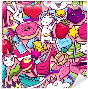 Trendy Linear Style Collage With Bizarre Street Art - Graffiti Childish (400x400)