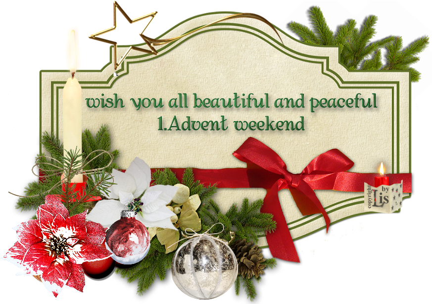 1 Advent Weekwnd By Lis - Merry Christmas Greeting Cards (876x641)