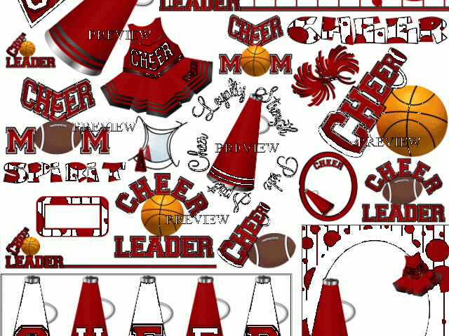 Cheerleading Sayings Cliparts - Red And Black Pom Poms (640x480)
