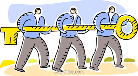 Teamwork And Cooperation Royalty Free Vector Clip Art - Cooperação No Trabalho Em Equipe (480x265)