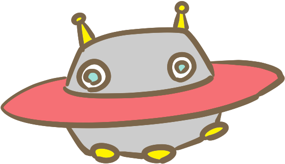 Ufo（赤）のイラスト - Illustration (600x600)