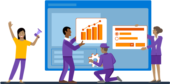 Microsoft Clipart Government Service - Manager And Innovative Team Clipart (636x350)