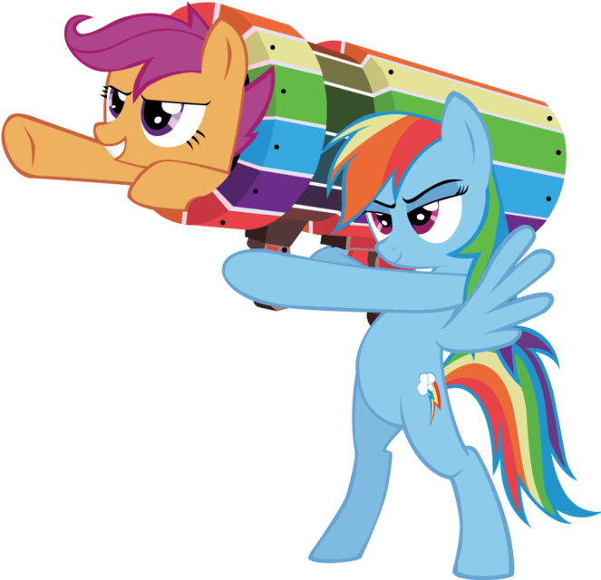 Applejack And Rainbow Dash (662x673)
