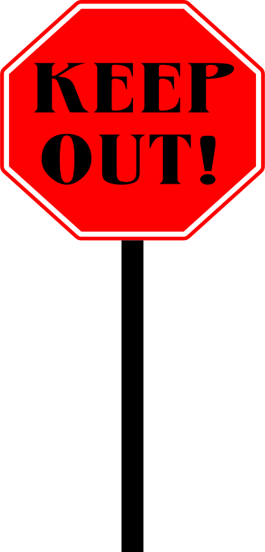 Similar Clip Art - Keep Out Clip Art (385x800)