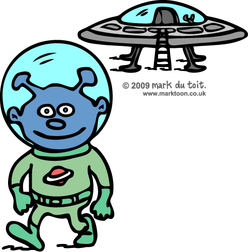Ufo Clipart Science Fiction - Space Men Clip Art (493x500)
