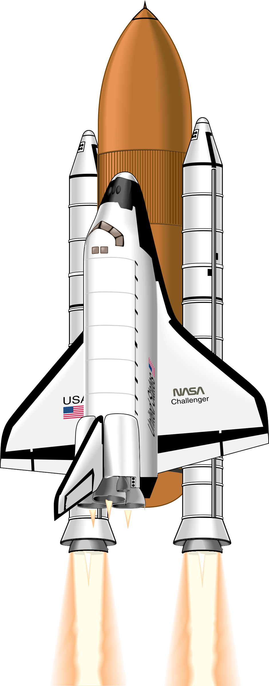 Finest Rocket Clipart Nasa Rocket With Awesome Ufo - Space Shuttle Launch Clip Art (940x2400)