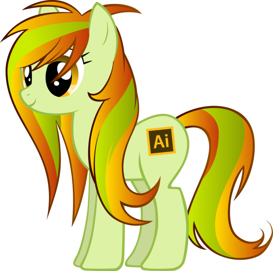 Adobe Illustrator Pony Character By Alexsych - Cartoon (897x890)