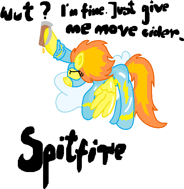 Spitfire Drunk By Flashstormmlp - Graphic Design (625x673)