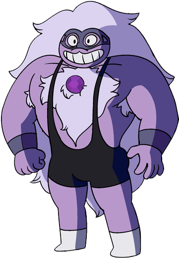 Cartoon Network Studios Amethyst Transformed Into Her - Purple Puma Steven Universe (384x575)